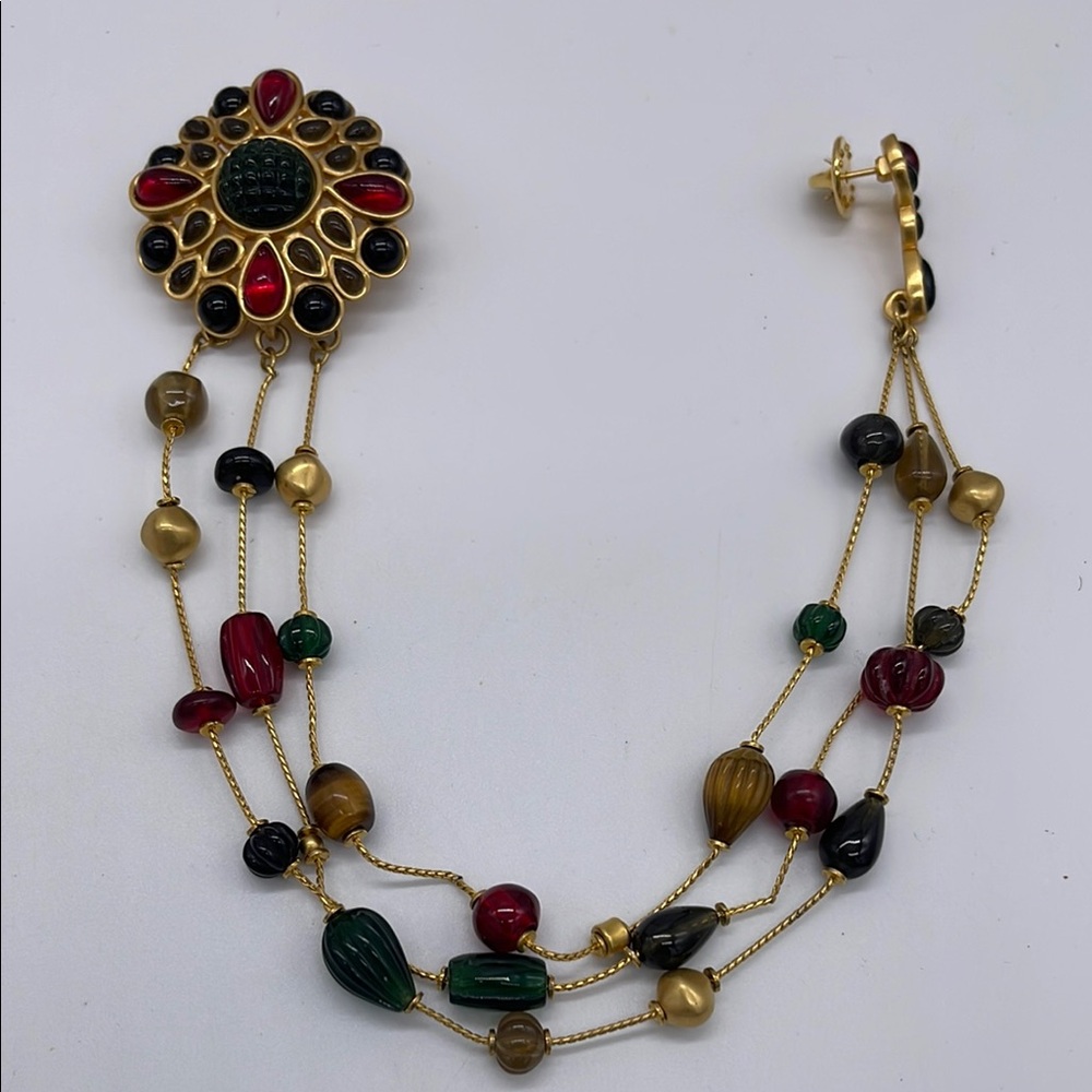 Elegant Gold and Multicolor Beaded Women's Jewelry